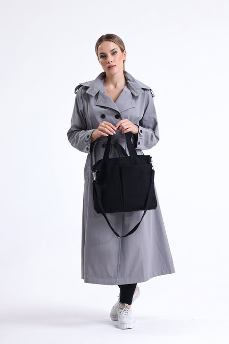 Zoozie Bags Bolso Tote de Lona Negro